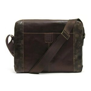 NEW! Boconi: Garth Urban Leather Messenger Bag in Cognac